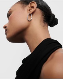 PDPAOLA - Air Silver Hoop Earrings