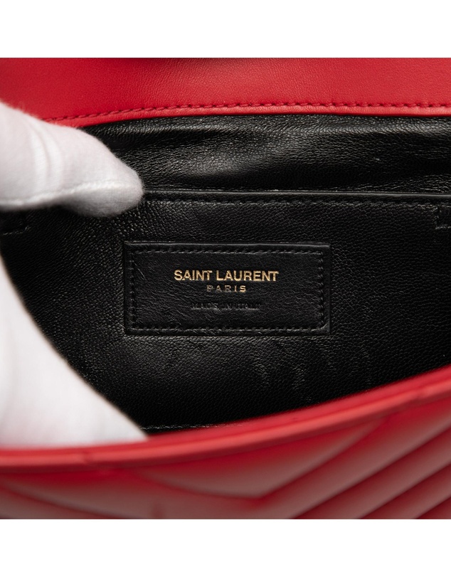 Pre-Loved by Azura Reborn - Pre-Loved Small Chevron Calfskin Monogram Envelope Bag