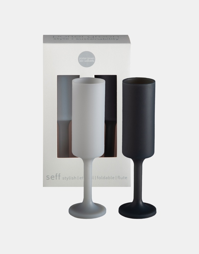 porter green - seff | silicone unbreakable champagne flutes