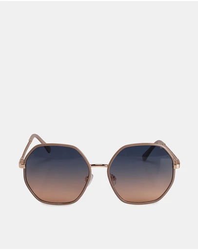 ALDO - Teren Metal Hexagonal Sunglasses