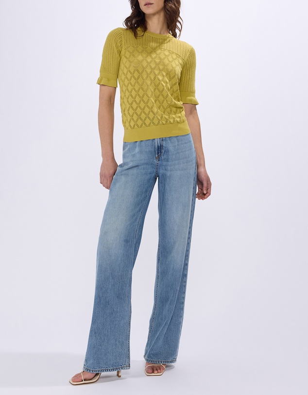 Marcs - Alibi Pointelle Cotton Knit Top