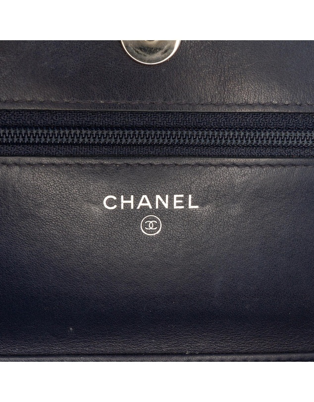 Pre-Loved by Azura Reborn - Pre-Loved CC Square Stitched Calfskin Wallet on Chain