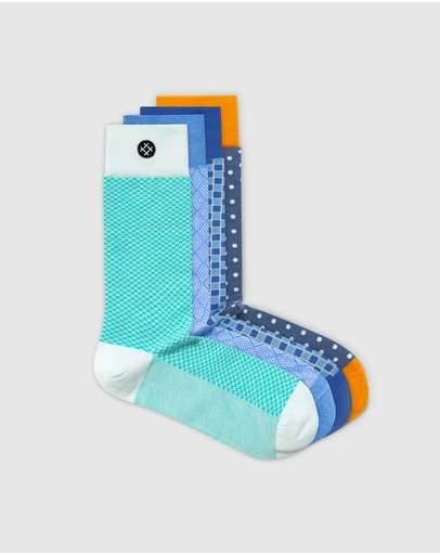 Sockdaily - Glimmer 4 Pack Crew Socks