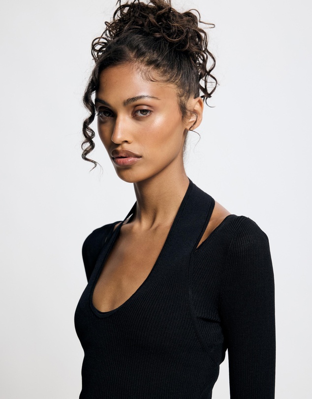 Lover - Solange Layered Knit Halter Top
