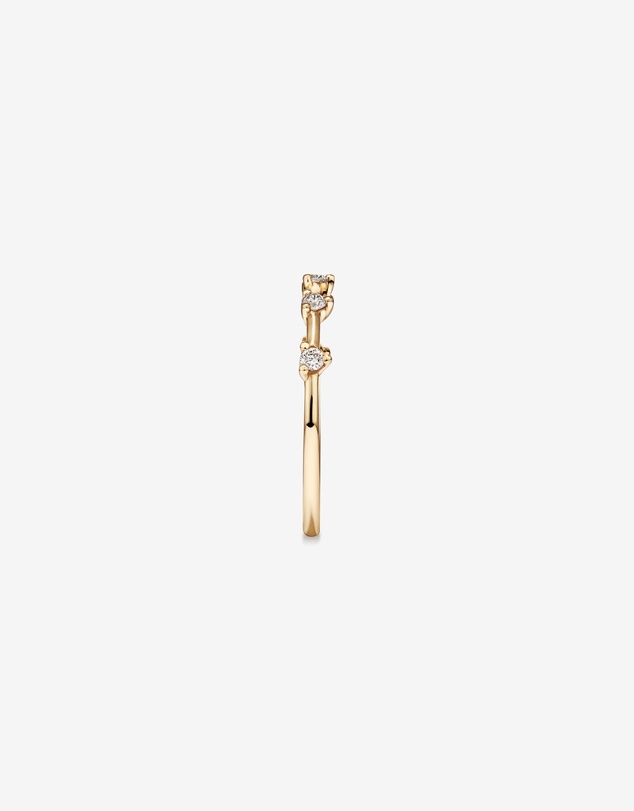 Michael Hill - Diamond Studded Ring in 10kt Yellow Gold