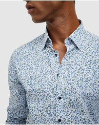 Politix - Textured Floral Long Sleeve Shirt