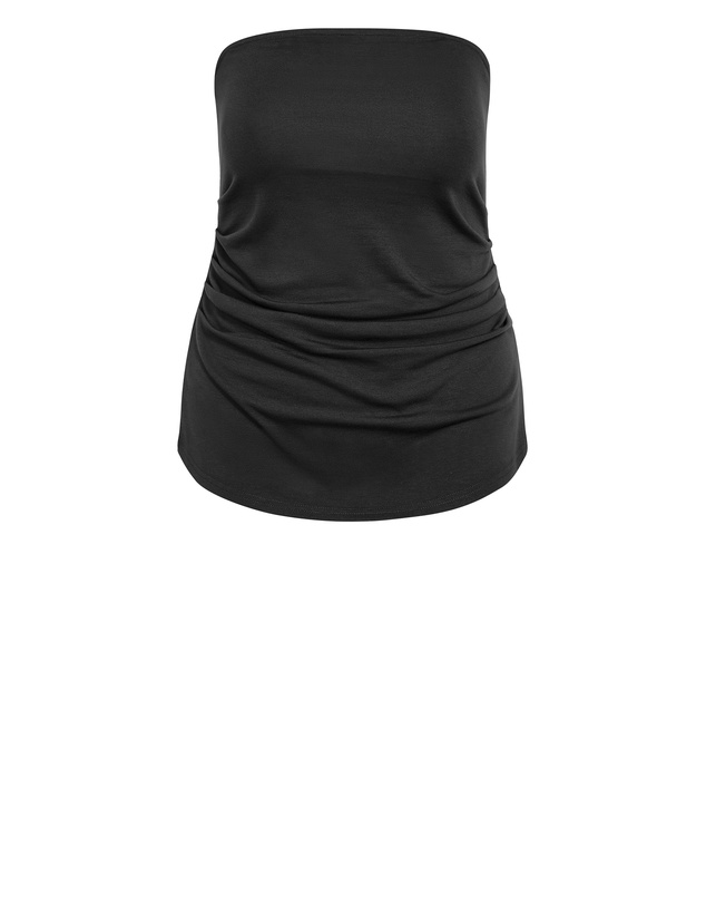 City Chic - Plus size Halo Tube Top - black