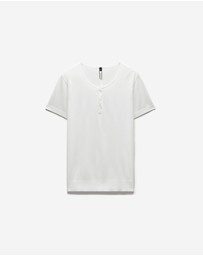 Calibre - Short Sleeve Tech Henley Ivory