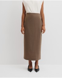 Country Road - Wool Blend Midi Tailored Skirt