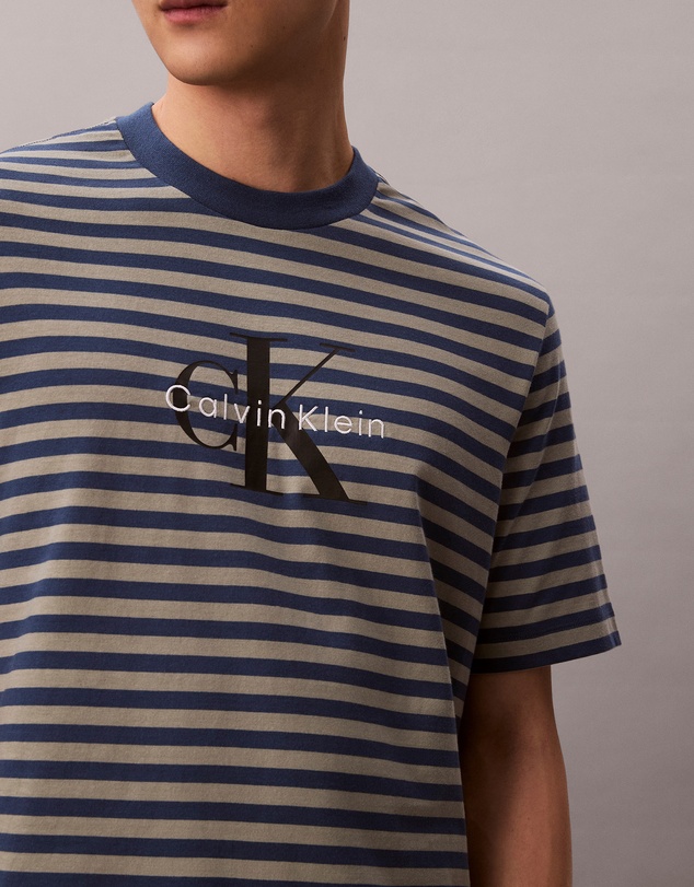 Calvin Klein Jeans - Monogram Logo Stripe Relaxed T-Shirt