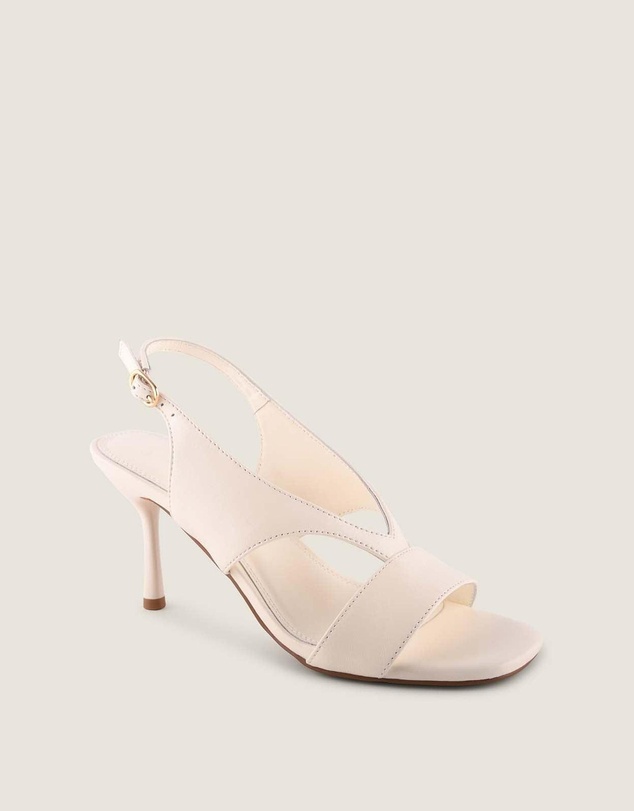 Shelly Shen - BRONTE HIGH SANDALS WHITE LEATHER