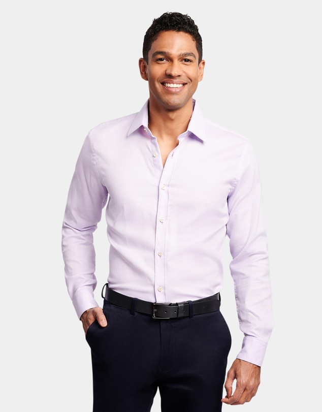 Brooksfield - Tonal Textured Slim Fit Dress Shirt