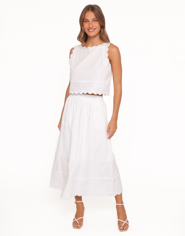 Petal & Pup - Heather Maxi Skirt Set - White