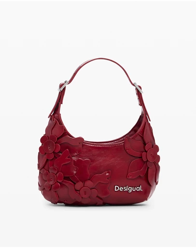 Desigual - Small Shiny Floral Appliqué Bag