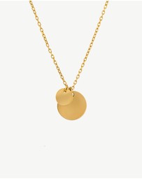 Zahar - Engravable Double Circle Pendant Necklace