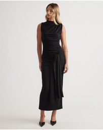 Decjuba - Robin Ruched Tie Maxi Dress