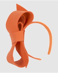Max Alexander - Felt Orange Bow Fascinator