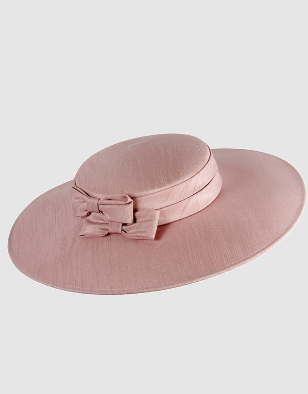 Max Alexander - Dusty Pink Wide Brim Boater Hat
