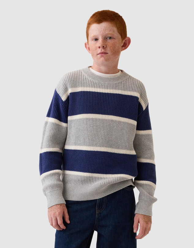 GAP - LS Cotton Crew Shaker - Kids-Teens