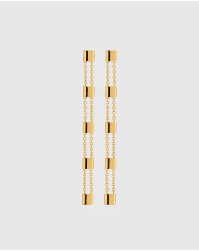 Najo - Summer Veil Yellow Gold Stud Earring