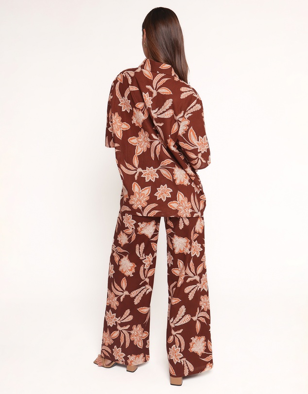 Petal & Pup - Samira Wide Leg Pant - Orange Floral