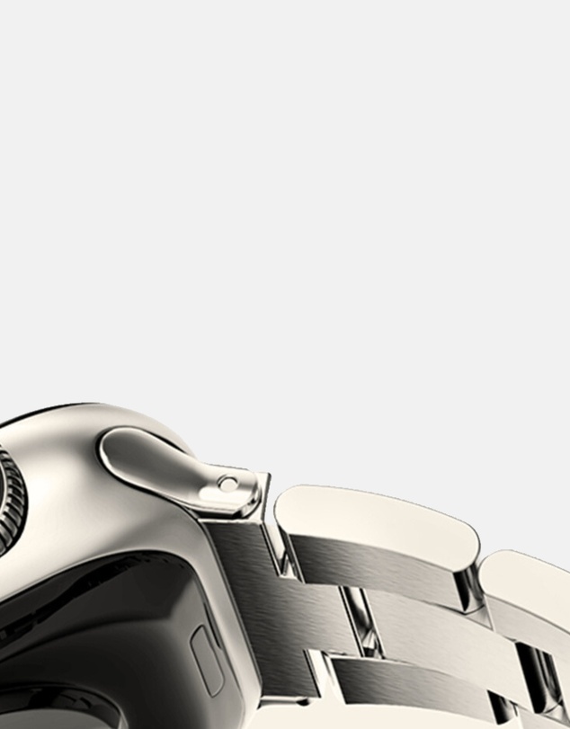 Friendie - Stainless Steel Link Bracelet Band - The Sydney - Apple Watch Compatible