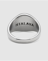 Nialaya Jewellery - Men's Stainless Steel Crest Ring