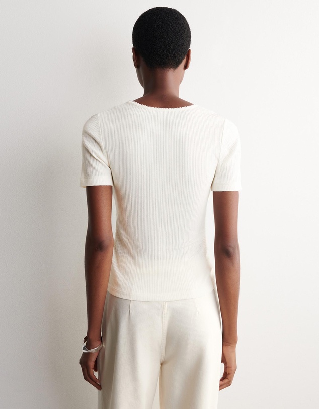 COS - Pointelle-Knit T-Shirt