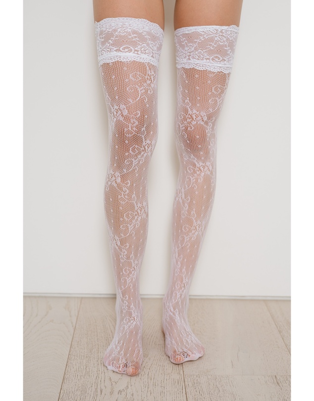 High Heel Jungle - Lace Thigh High Socks