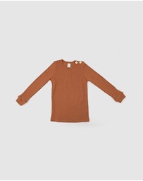 WITH LOVE FOR KIDS - Basics Thick Ribbed Long Sleeve Top - Kids