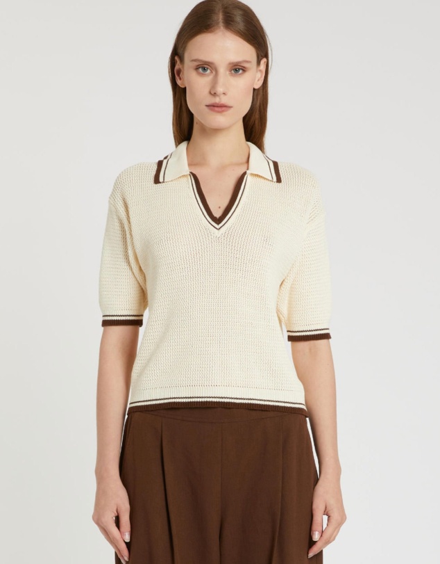 Marella - Noir Textured Polo
