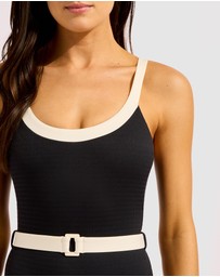 Seafolly - Band Wave Belted Retro Tank One Piece