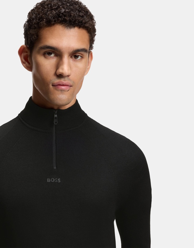 BOSS - KN_Tour Seamless QZ Knitwear