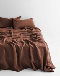 Aura Home - Emile Linen Flat Sheet