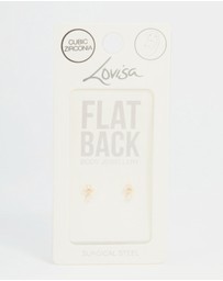 Lovisa - Gold Plated Surgical Steel Cubic Zirconia Flat Back Pack