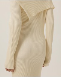 Tussah - Chloe Off Shoulder Knitted Midi Dress