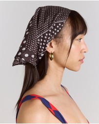Damson Madder - Frill Edge Headscarf