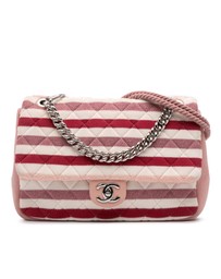 Pre-Loved by Azura Reborn - Pre-Loved chanel Striped Quilted Messenger Bag