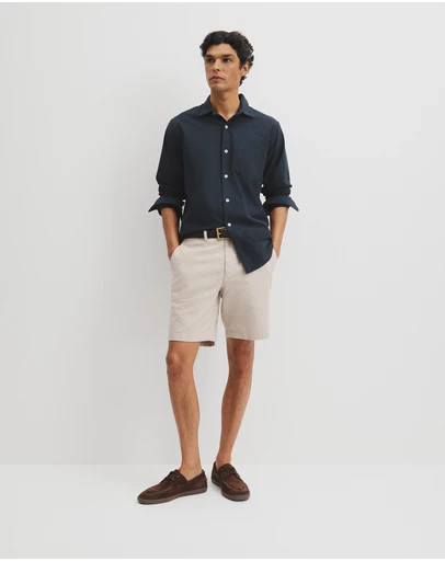 Country Road - Cotton Linen Stretch Textured Short