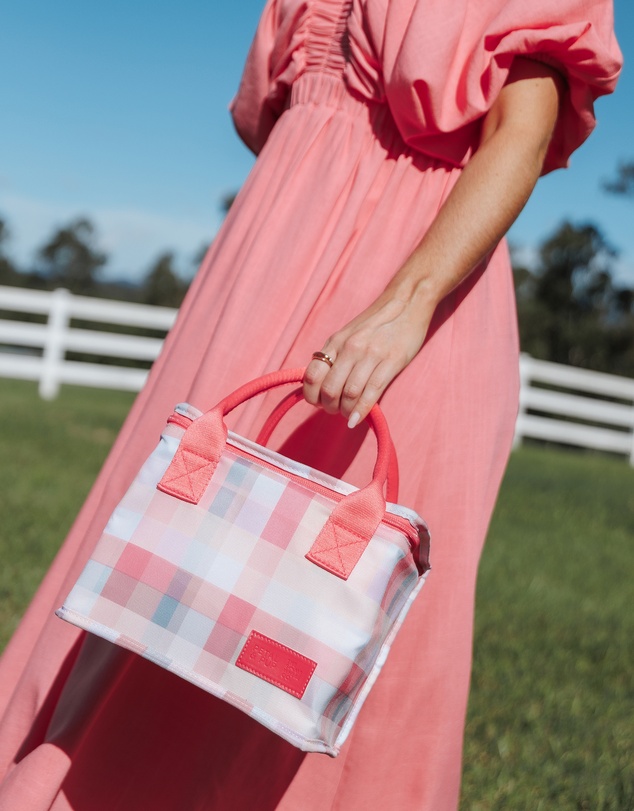The Somewhere Co - Pink Plaid Lunch Bag