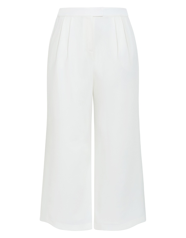 City Chic - Ally Lined Wide Leg Pant - ivory