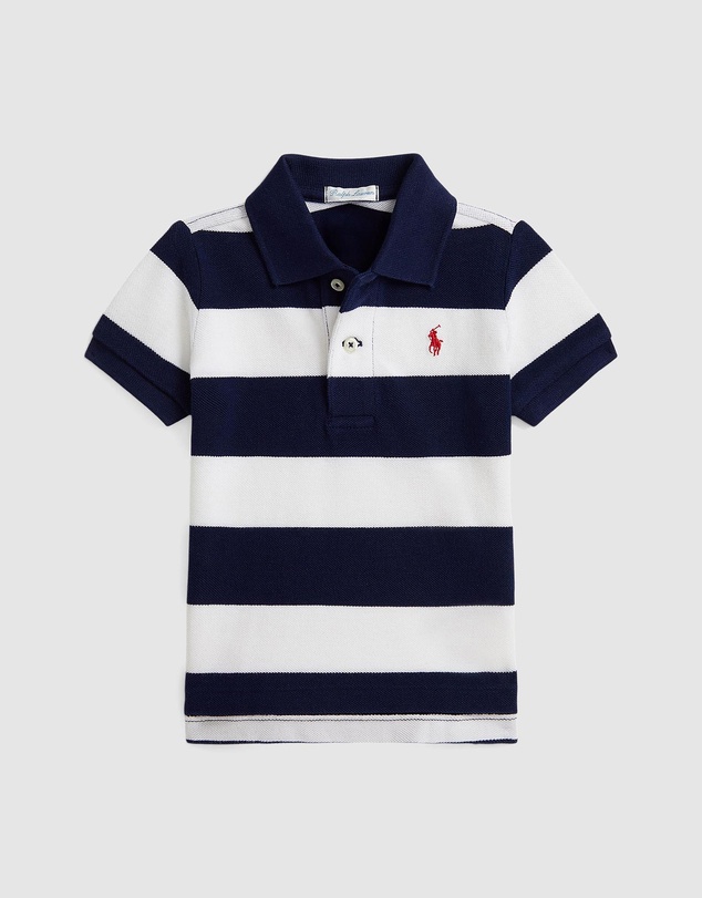 Polo Ralph Lauren - Striped Cotton Mesh Polo Shirt - Babies