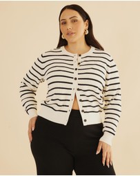 Atmos&Here Curvy - Rachel Crew Knit Cardigan