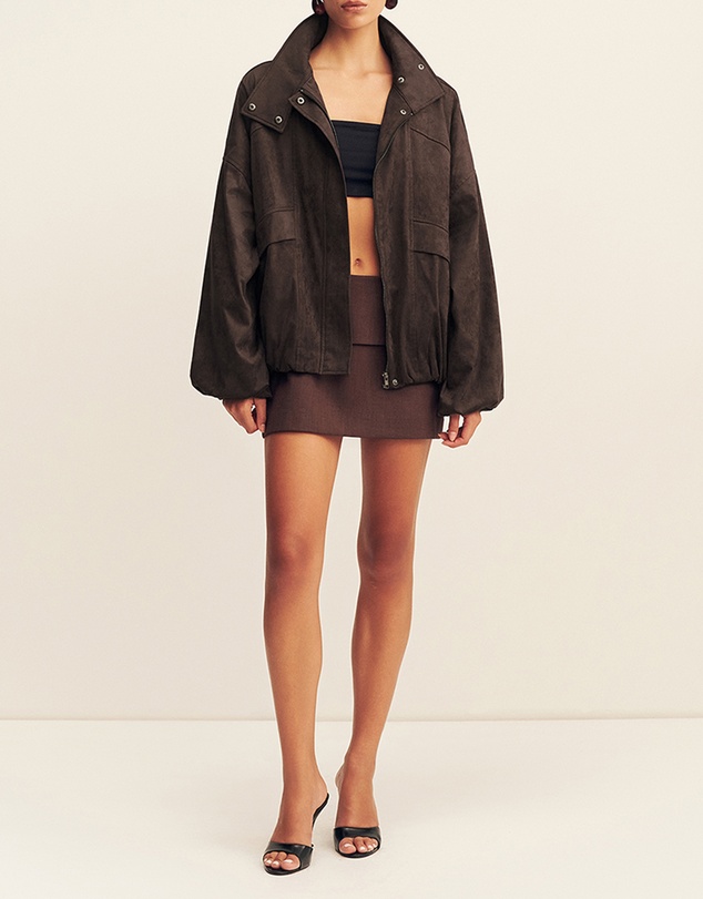 Shona Joy - Ernest Funnel Neck Bomber Jacket