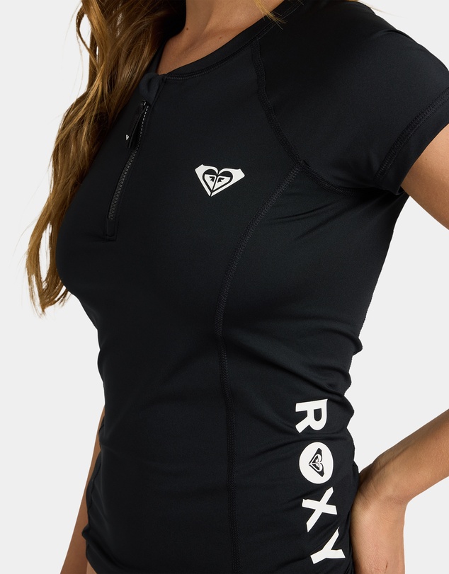 Roxy - Womens Essentials Half Zip Short Sleeve Rashguard