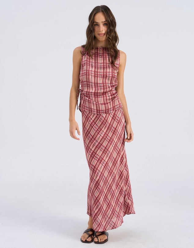 Vero Moda - Lise Check Midi Skirt