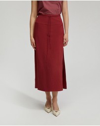 Oxford - Rose Linen Blend Skirt