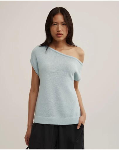 Witchery - Asymmetric Short Sleeve Slouch Knit