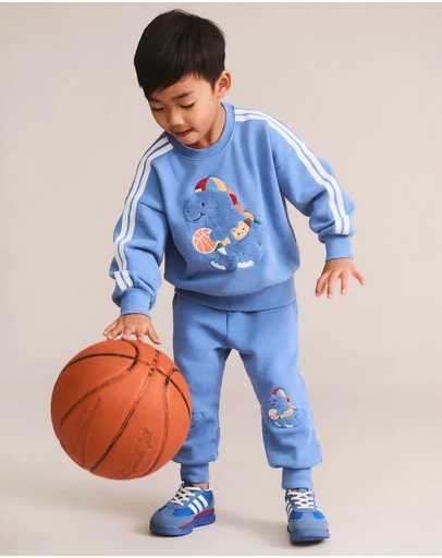 Huxbaby - Baller Dino Sporty Stripe Sweatshirt - Babies-Teens