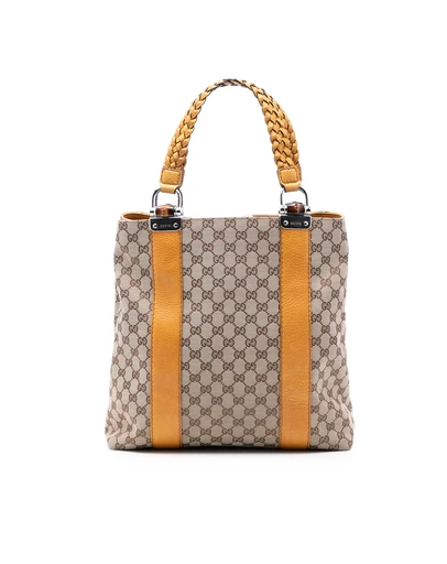 Pre-Loved by Azura Reborn - Pre-Loved Large GG Canvas Bamboo Libeccio Tote
